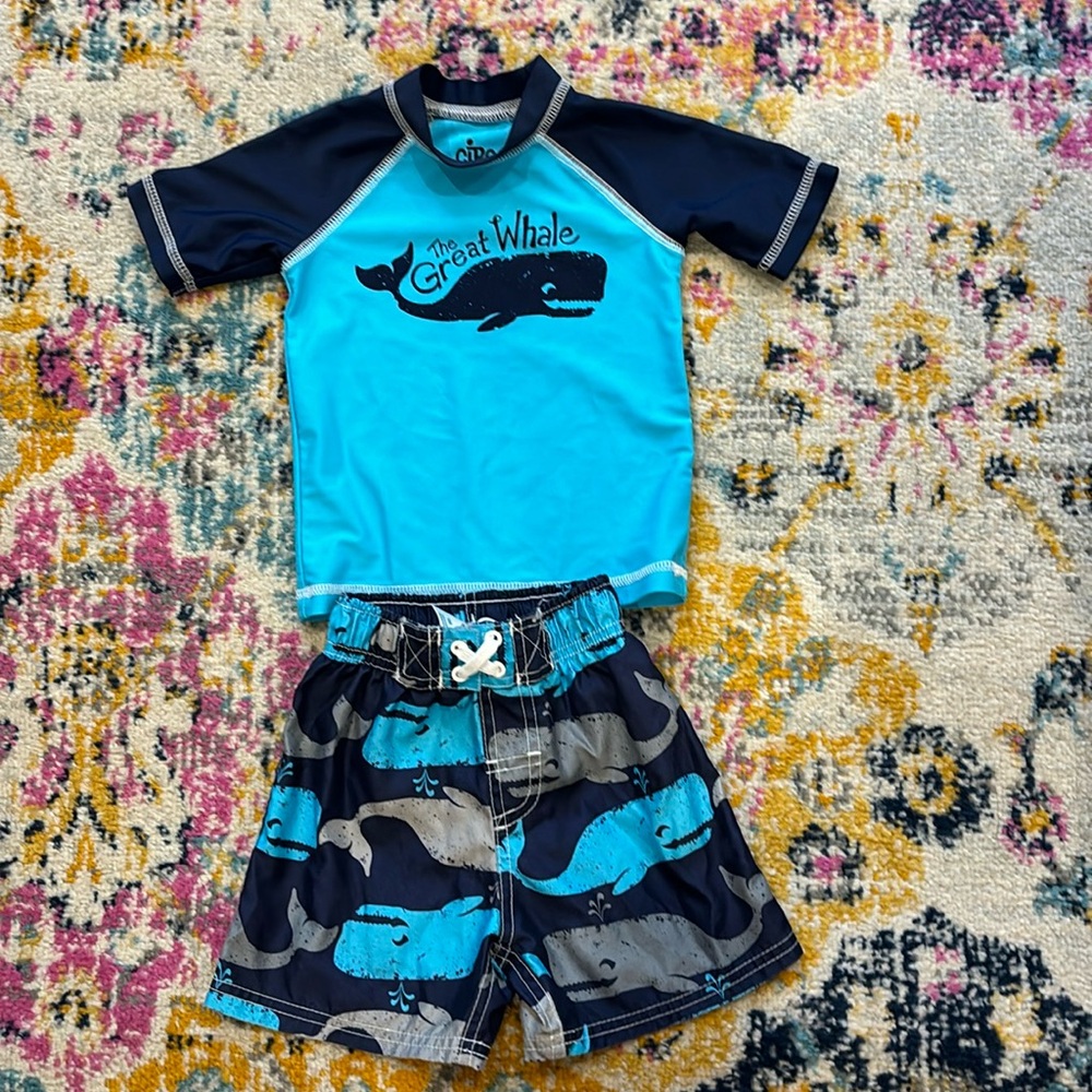 Circo Whale Board Shorts & Rashguard 🐳